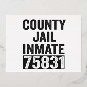 Landelijke Gevangene 75831 Grappig Halloween Gevan Folie Uitnodiging Briefkaart