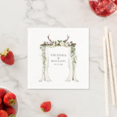 Landelijke Geweiland Boho Bloemige Monogram Servet (Insitu)