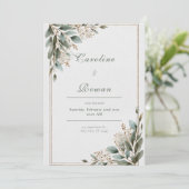 Landelijke gouden lijst Eucalyptus witte bloesem b Kaart (Staand voorkant)