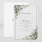 Landelijke gouden lijst Eucalyptus witte bloesem b Kaart (Voorkant / Achterkant)