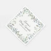 Landelijke groene bloemen baby sprinkle feest servet (Hoek)