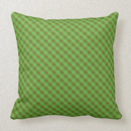 Landelijke groene check Gingham-kussen, Pillow Kussen