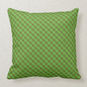 Landelijke groene check Gingham-kussen, Pillow Kussen