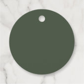 Landelijke groene krans bruiloft dank je bedankjes labels (Achterkant)