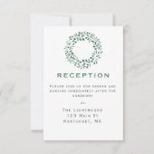 Landelijke groene krans | Bruiloftsreceptie-instee Kaart (Voorkant)