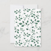 Landelijke groene krans | Bruiloftsreceptie-instee Kaart (Achterkant)