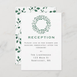 Landelijke groene krans | Bruiloftsreceptie-instee Kaart
