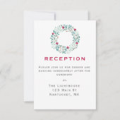 Landelijke groene krans | Trouwreceptie-insteekkaa Kaart (Voorkant)