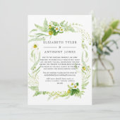 Landelijke groene trouw met beperkte gastlijst aankondiging (Staand voorkant)