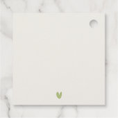 Landelijke groene waterverf heuvels bruiloft bedankjes labels (Achterkant)