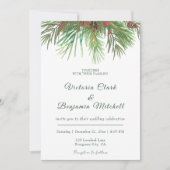 Landelijke groenvoorziening Denneappel Kerst Winte Kaart (Voorkant)