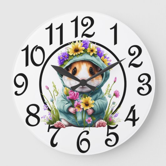Landelijke hamster acryl wandklok (Voorkant)