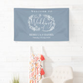 Landelijke handgetekende bloemenslinger script bru spandoek (Insitu)