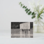 Landelijke hek Post Land Ranch Wedplace Card Plaatskaartje (Staand voorkant)