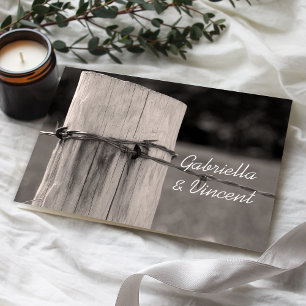 Landelijke hek Post Land Weddenschap Platte Kaart Notitiekaartje