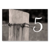 Landelijke hek Post Land Westerne bruiloft Kaart (Voorkant)