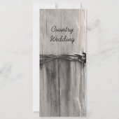 Landelijke hek Post Land Westerne Ranch Bruiloft Kaart (Voorkant)