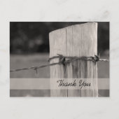 Landelijke hek post land Westerne ranch dank u Briefkaart (Voorkant)