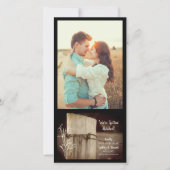 Landelijke hek Post Weddenschap Bespaar de datum Save The Date (Voorkant)