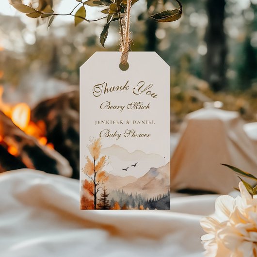 Landelijke Herfst Berig Bedankt Cadeaulabel