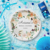 Landelijke herfst bloemige bruidsdouche papieren bordje (Feest)