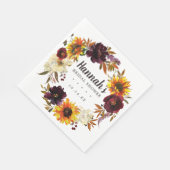 Landelijke herfst bloemige bruidsdouche servet (Hoek)