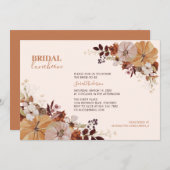 Landelijke Herfst Bloemige Bruidsshower Kaart (Voorkant / Achterkant)