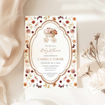 Landelijke herfst bloemrijke bordeaux baby shower 