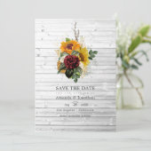 Landelijke herfst - Bloemrijke plattelandsschuur b Save The Date (Staand voorkant)