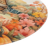 LANDELIJKE HERFST BOERDERIJ MET HERFST POMPOENEN SNIJPLANK (Hoek)