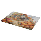 LANDELIJKE HERFST BOERDERIJ MET HERFST POMPOENEN SNIJPLANK (Hoek)