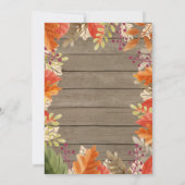 Landelijke herfst bruidsdouche uitnodiging (Achterkant)