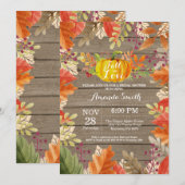 Landelijke herfst bruidsdouche uitnodiging (Voorkant / Achterkant)