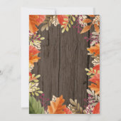 Landelijke herfst bruidsdouche uitnodiging (Achterkant)