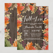 Landelijke herfst bruidsdouche uitnodiging (Voorkant / Achterkant)