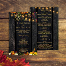 Landelijke herfst bruiloft ceremonie programma