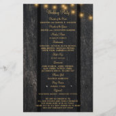 Landelijke herfst bruiloft ceremonie programma (Achterkant)