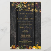 Landelijke herfst bruiloft ceremonie programma (Voorkant)