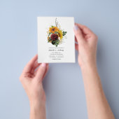 Landelijke Herfst - Bruiloftsinvatie met herfstblo Flyer (Hand)