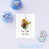 Landelijke Herfst - Bruiloftsinvatie met herfstblo Flyer (Enkel)