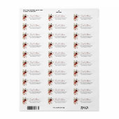Landelijke herfst bruine bloemige trouwuitnodiging etiket (Full Sheet)