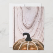 Landelijke herfst- en oogstpomp Thanksgiving-diner Kaart (Achterkant)