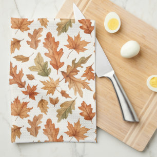 Landelijke herfst esdoornblad patroon keukenhanddo theedoek