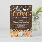 Landelijke herfst housewarmingparty kaart (Staand voorkant)