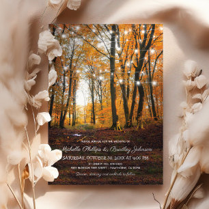 Landelijke herfst-huwelijk in boslandschap kaart