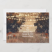 Landelijke herfst-huwelijksuitnodigingen voor het  kaart (Achterkant)