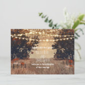 Landelijke herfst-huwelijksuitnodigingen voor op h kaart (Staand voorkant)