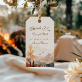 Landelijke Herfst in de Bergen Beren Bedankt Cadeaulabel