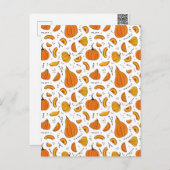 Landelijke herfst pumpkin feestdagenkaart (Voorkant / Achterkant)