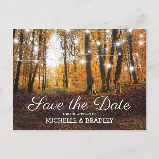 Landelijke herfst save the date aankondigingskaart (Voorkant)